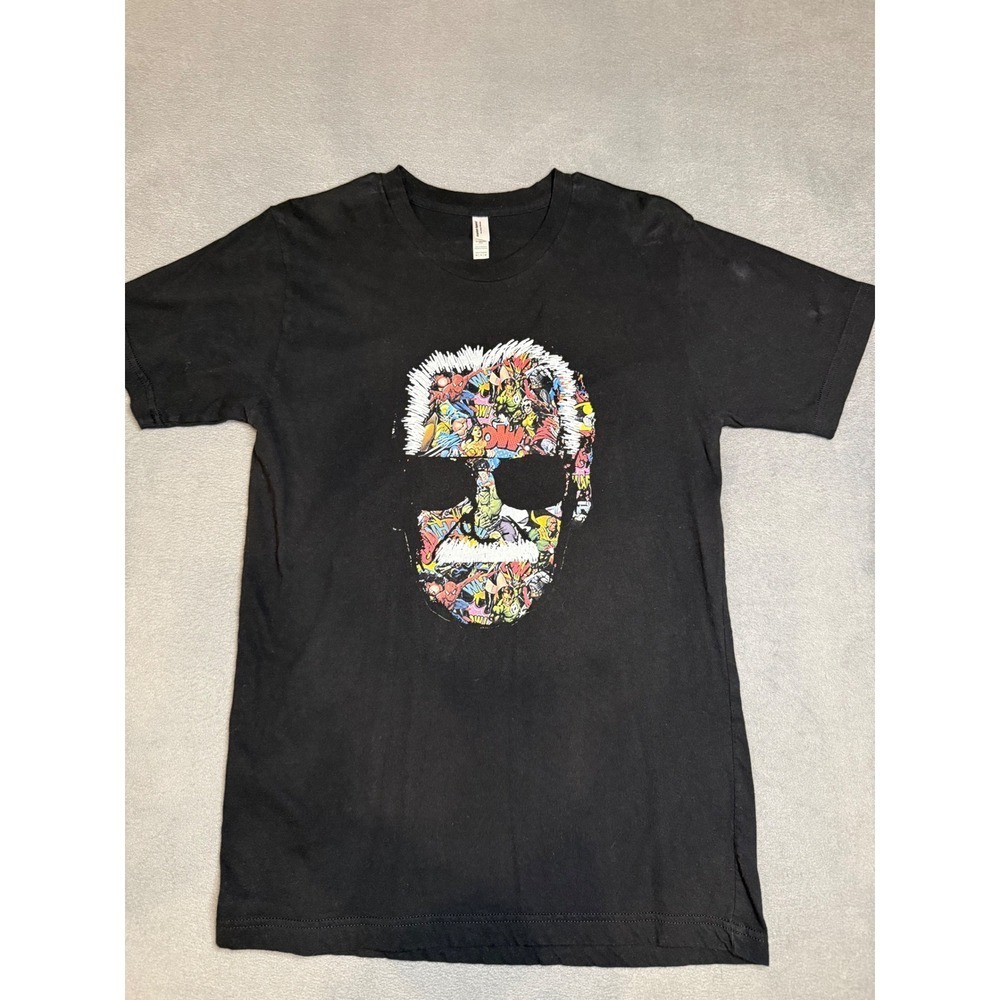 Vintage Stan Lee Marvel Graphic Black T American Apparel Stan Lee Marvel Medium - Picture 2 of 2